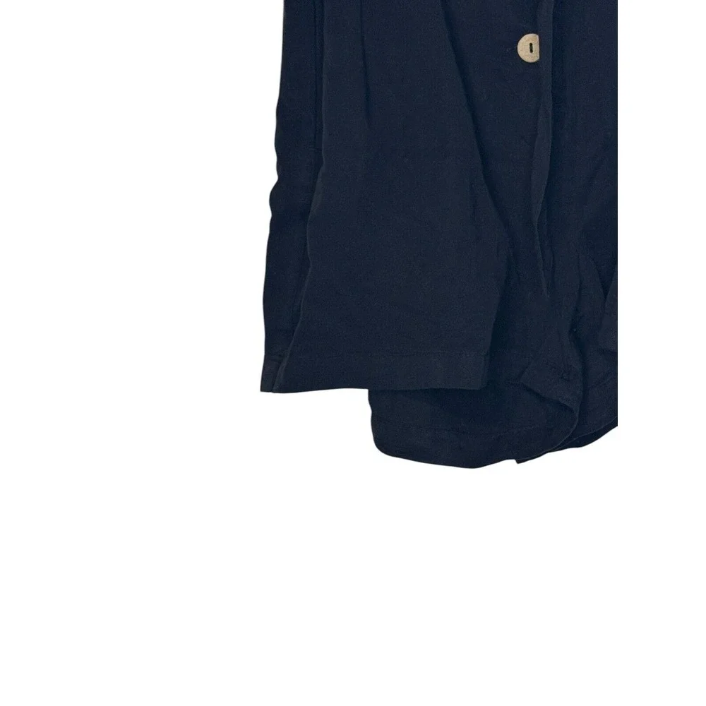 Love Tree Women's Shorts 100% Tencel Belted Button Front High Black Medium NWT‎